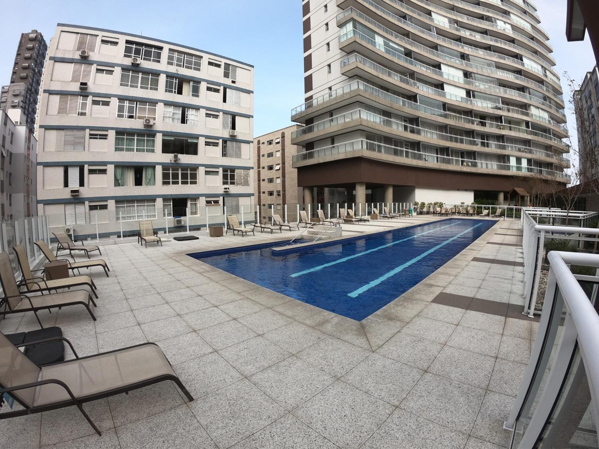Apartmán Book Santos - Unlimited 1112 - Um Pe Na Areia Exteriér fotografie